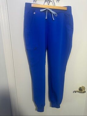 FIGS Royal Blue Zamora Scrub Bottoms in Small